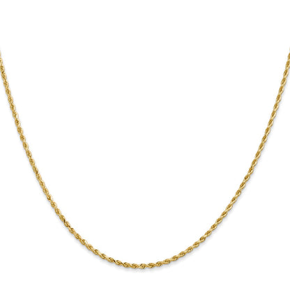 14K 1.3mm Diamantiert Kordel Halskette