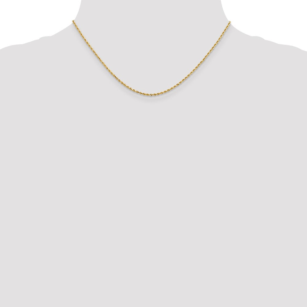 14K 1.3mm Diamantiert Kordel Halskette