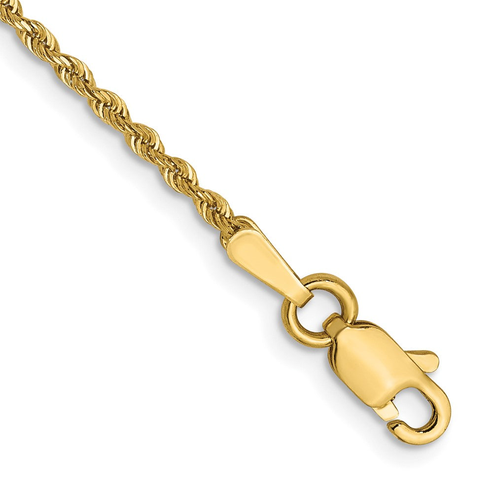 14K 1.3mm Diamantiert Kordel Gliederarmband