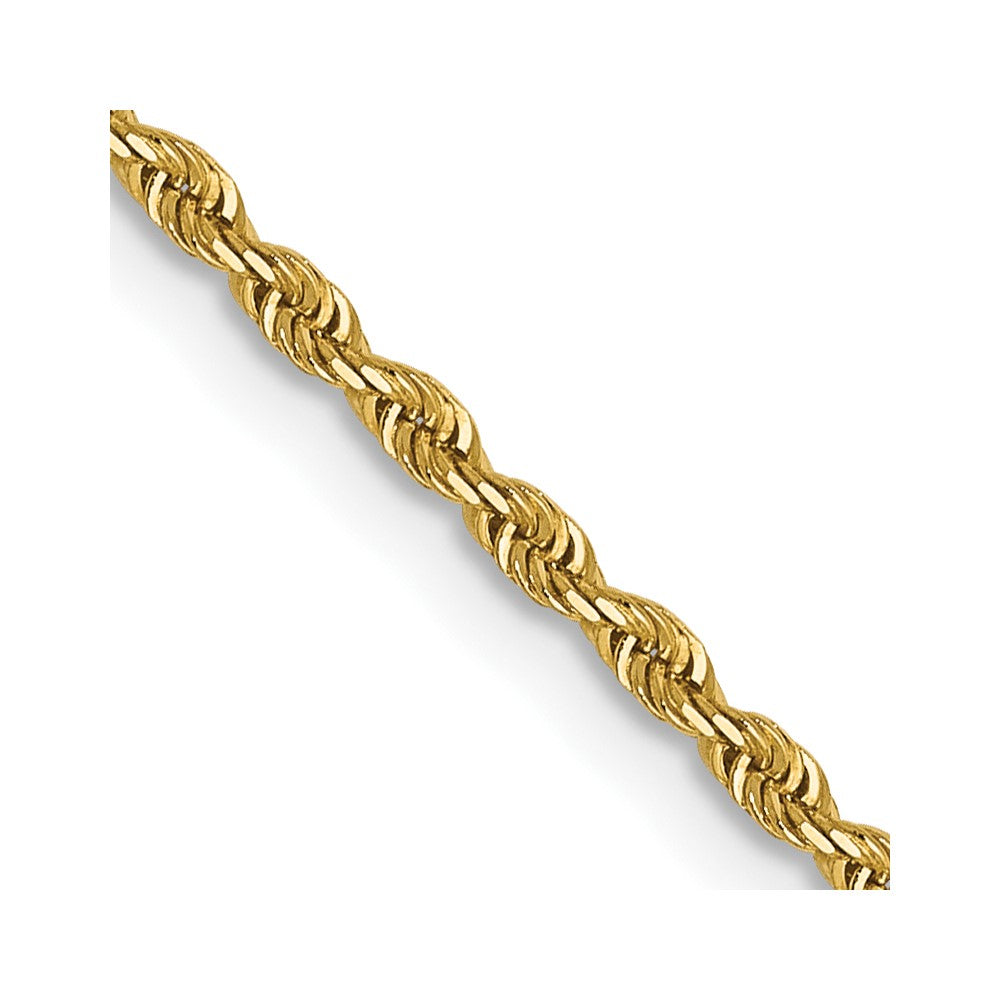 14K 1.3mm Diamantiert Kordel Halskette