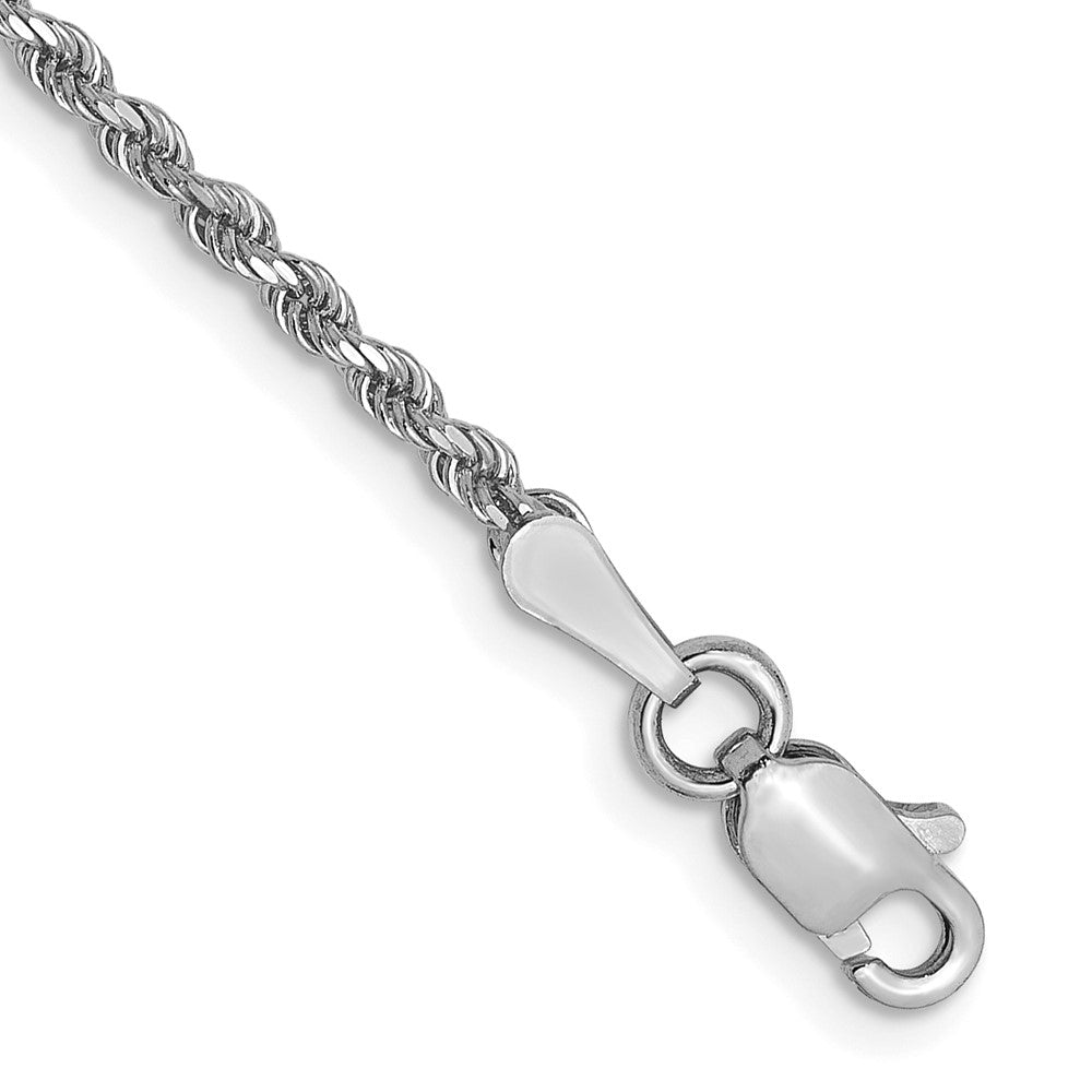 14K Weißgold 1.75mm Diamantiert Kordel Halskette