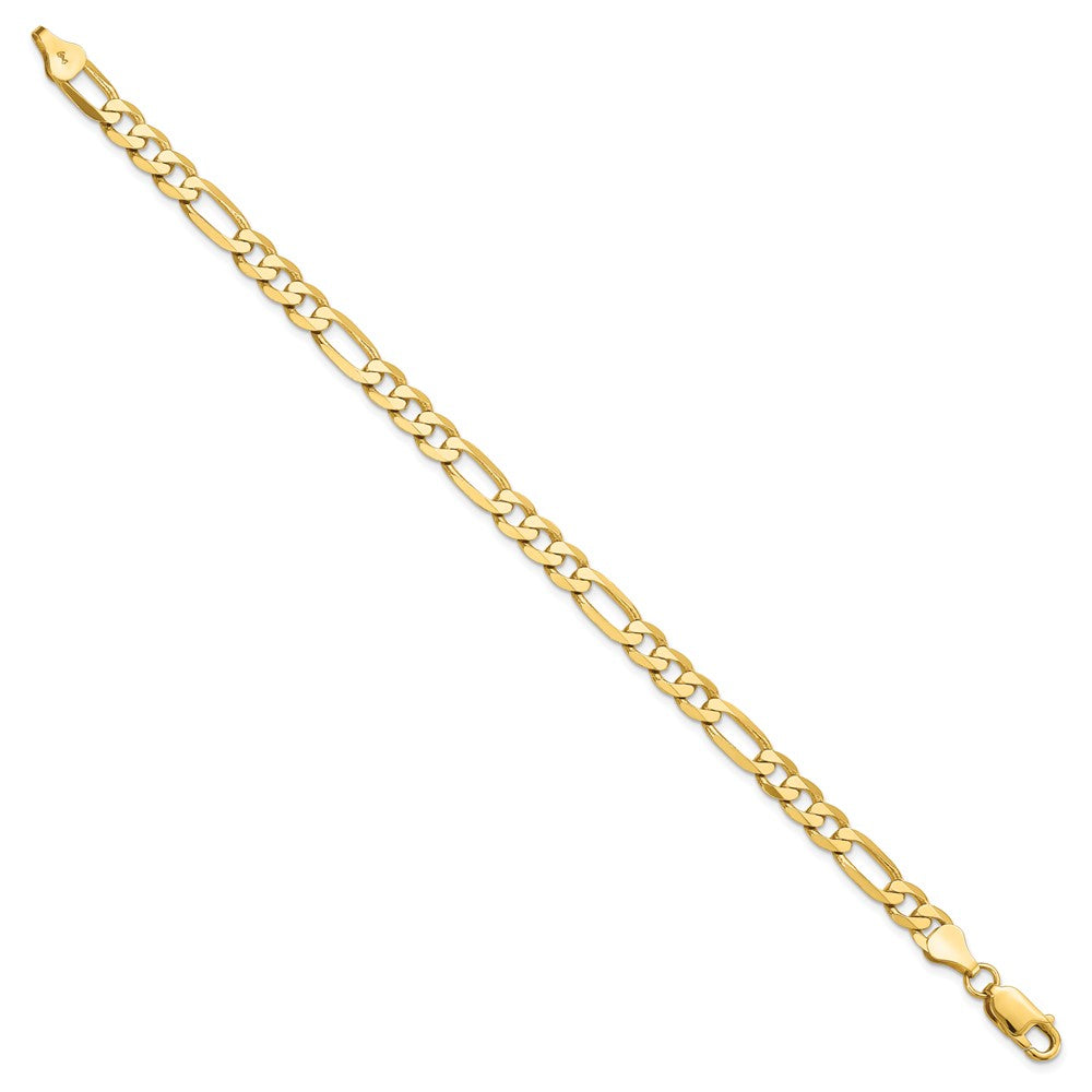 8 Zoll 14K 6.00mm Flach Figaro Gliederarmband