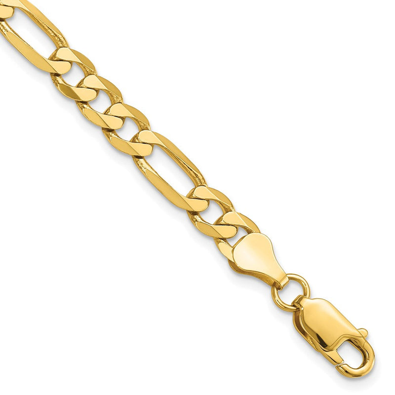 8 Zoll 14K 6.00mm Flach Figaro Gliederarmband