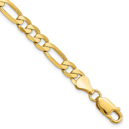 14K 6.00mm Flach Figaro Halskette