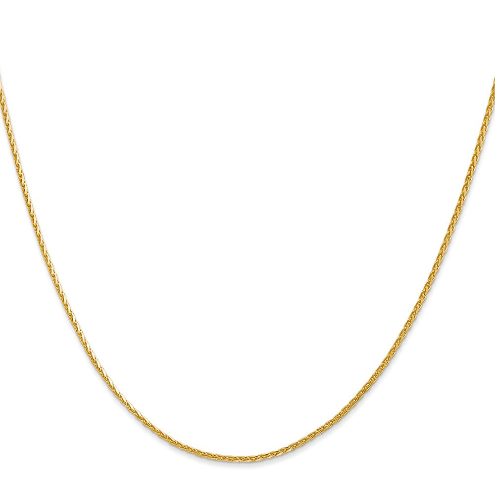 14K 1.3mm Diamantiert Weizen Halskette