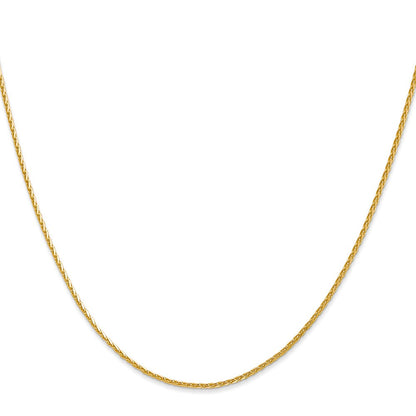 14K 1.3mm Diamantiert Weizen Halskette