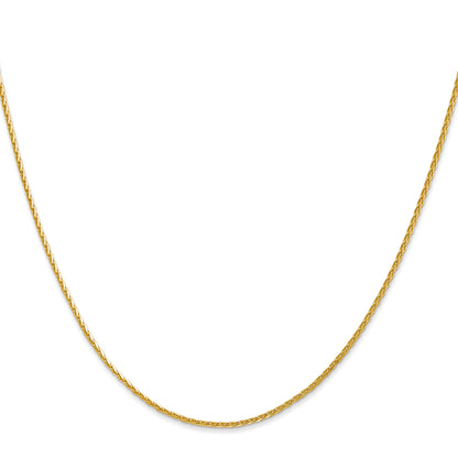 14K 1.3mm Diamantiert Weizen Halskette