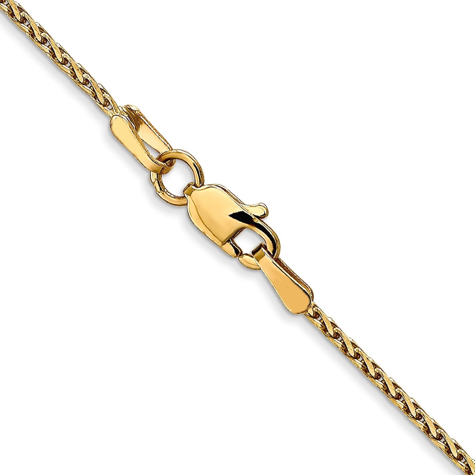 14K 1.3mm Diamantiert Weizen Halskette