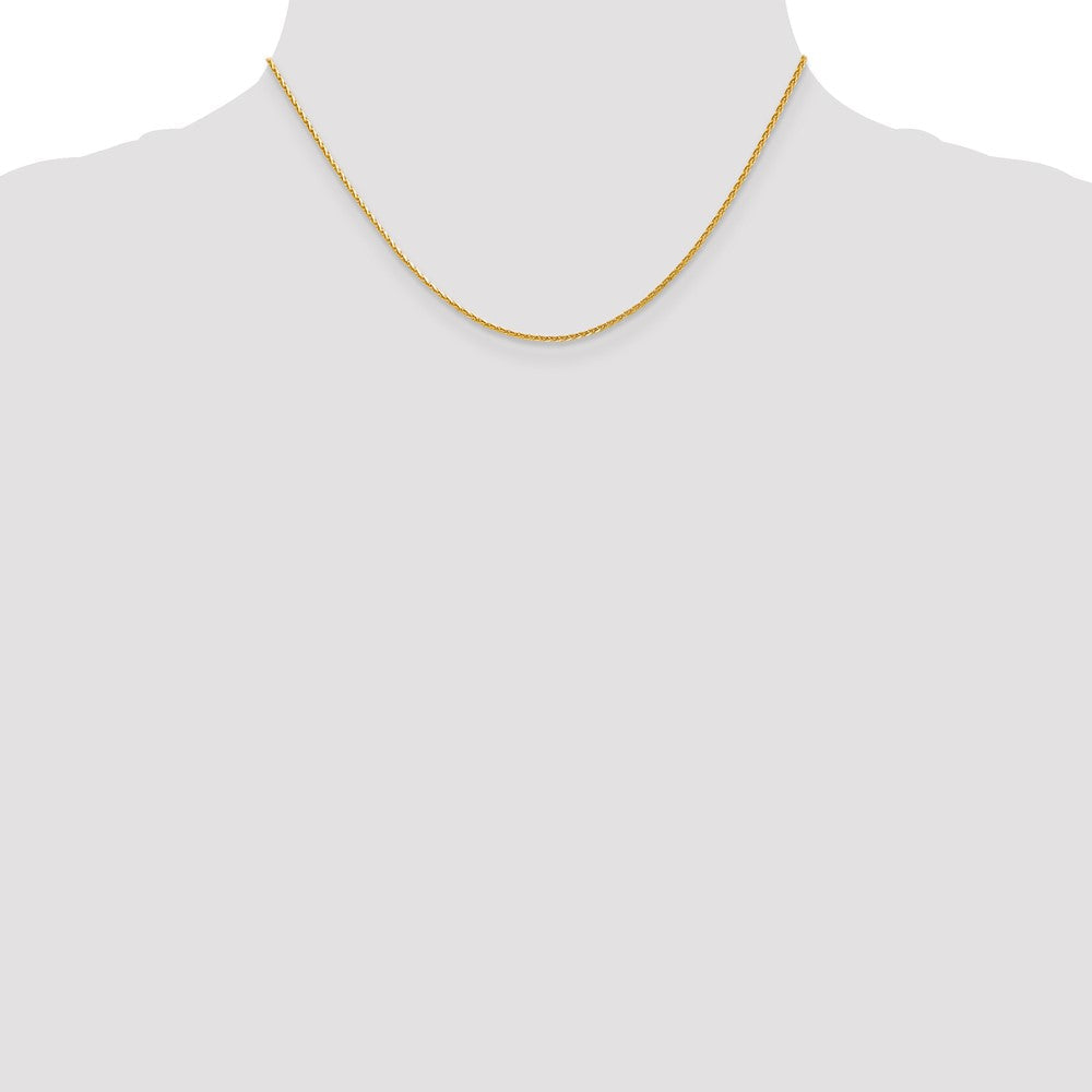 14K 1.3mm Diamantiert Weizen Halskette