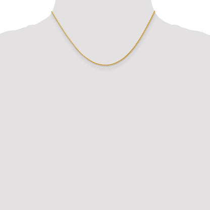 14K 1.3mm Diamantiert Weizen Halskette