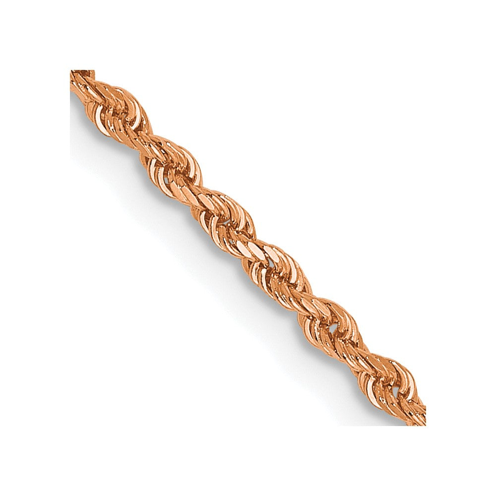 14K Roségold 1.5mm Diamantiert Kordel Halskette