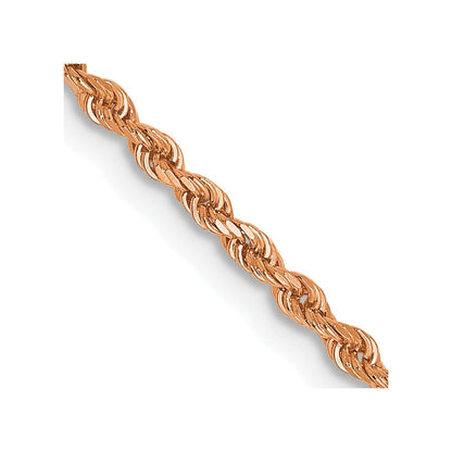 14K Roségold 1.5mm Diamantiert Kordel Halskette