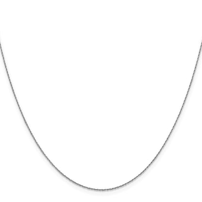 14K Weißgold.8mm Loose Kordel Halskette
