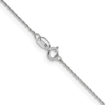14K Weißgold.8mm Loose Kordel Halskette