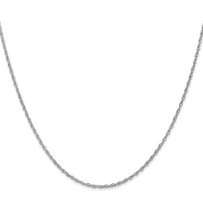 14K Weißgold 1.5mm Loose Kordel Halskette