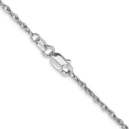 14K Weißgold 1.5mm Loose Kordel Halskette