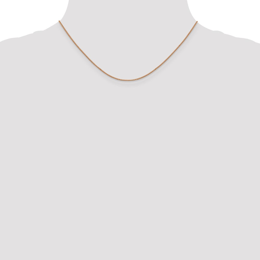 14K Roségold.8mm Venezianer mit Karabinerverschluss Halskette