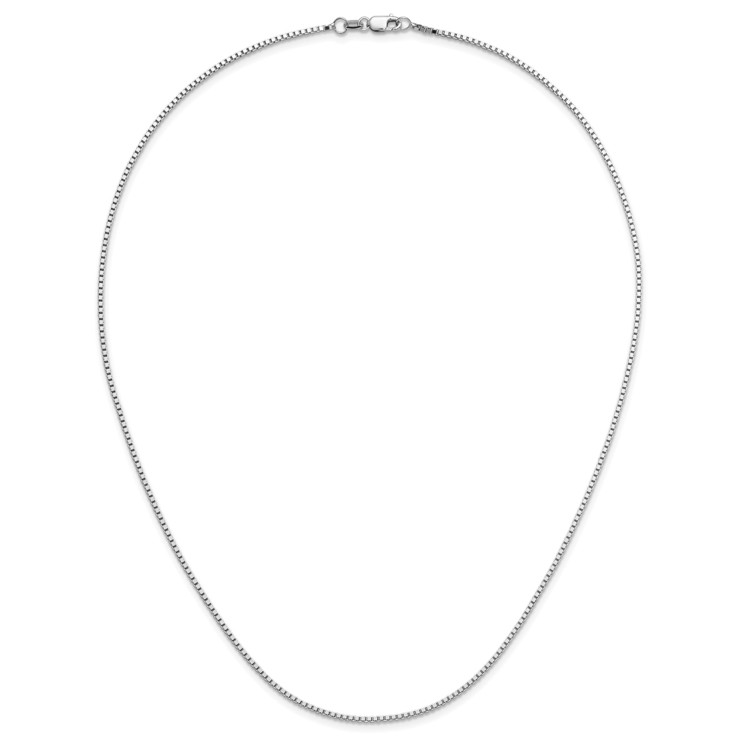 14K Weißgold 1.2mm Venezianer Halskette