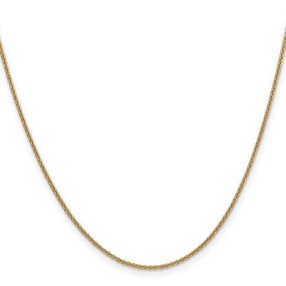14K 1.4mm Rund Ankerkette Halskette