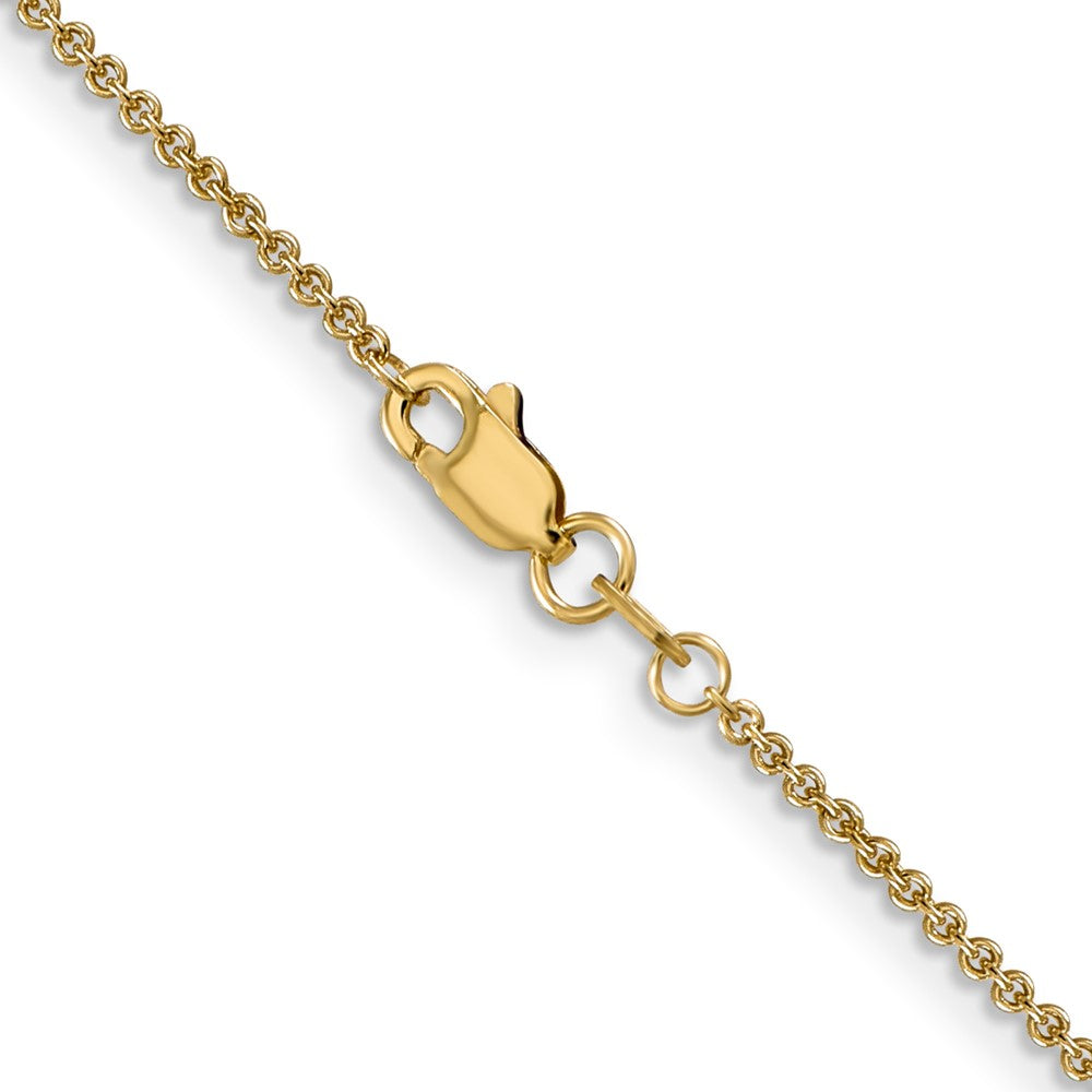 14K 1.4mm Rund Ankerkette Halskette