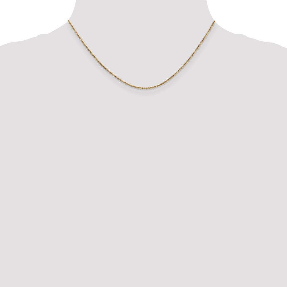 14K 1.4mm Rund Ankerkette Halskette