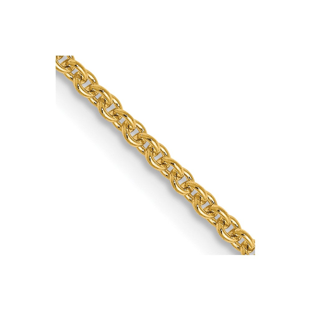 14K 1.4mm Rund Ankerkette Halskette