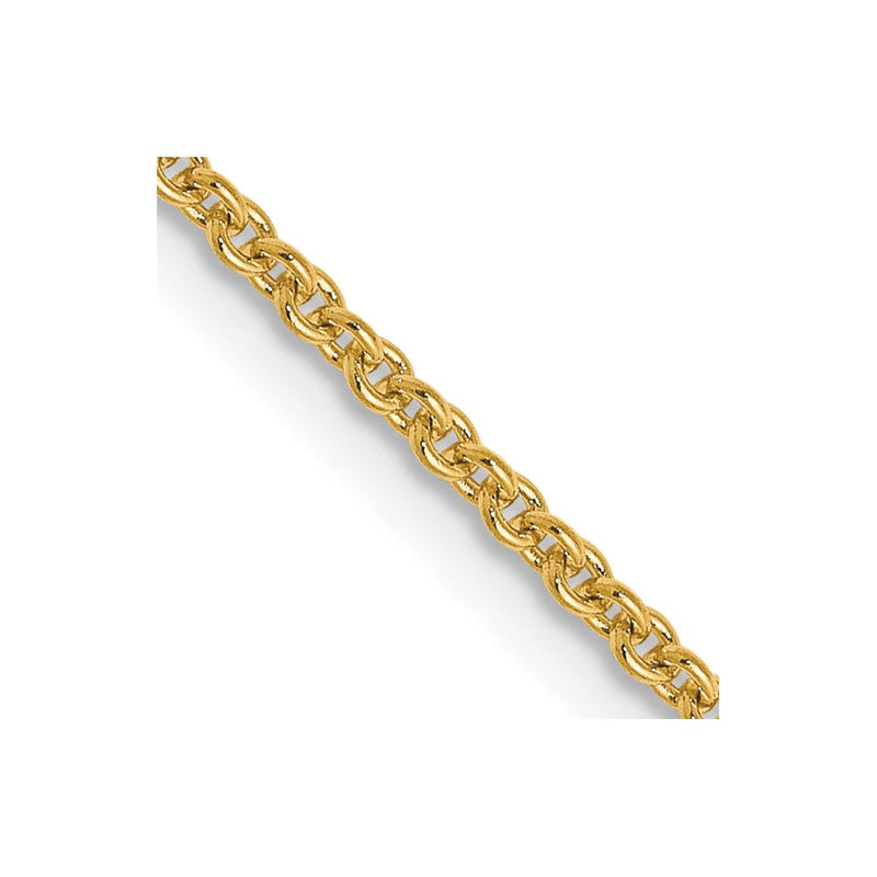 14K 1.4mm Rund Ankerkette Halskette