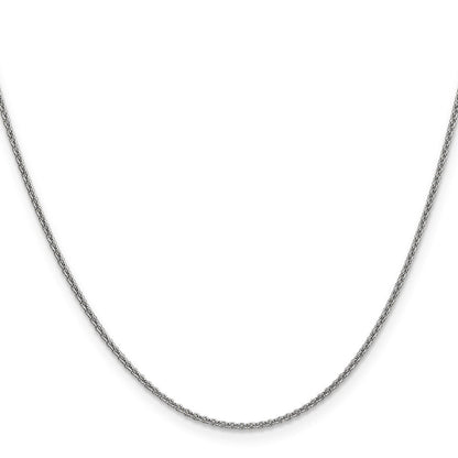 14K Weißgold 1.4mm Rund Ankerkette Halskette