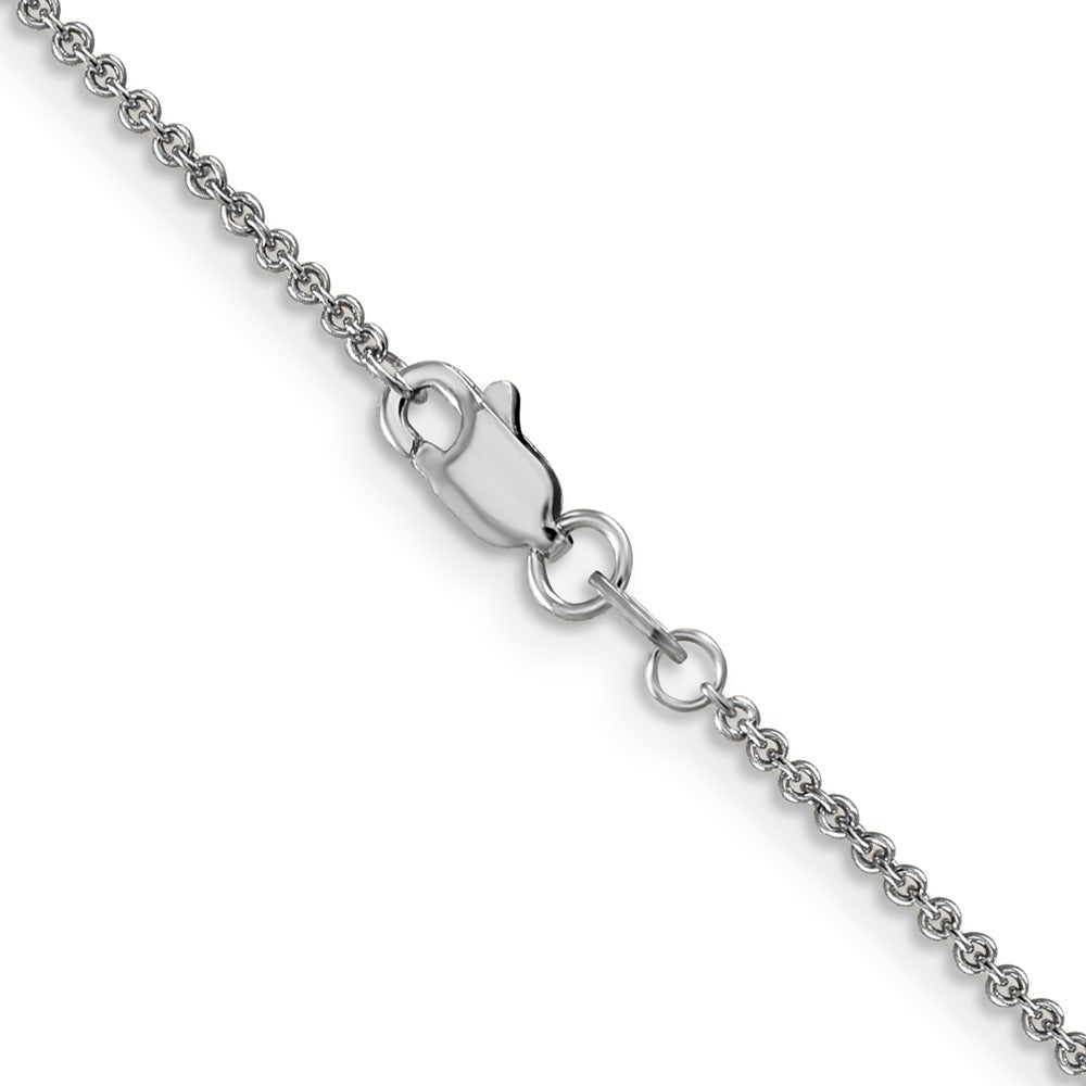 14K Weißgold 1.4mm Rund Ankerkette Halskette