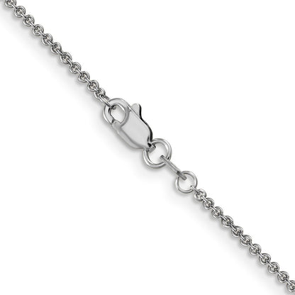 14K Weißgold 1.4mm Rund Ankerkette Halskette