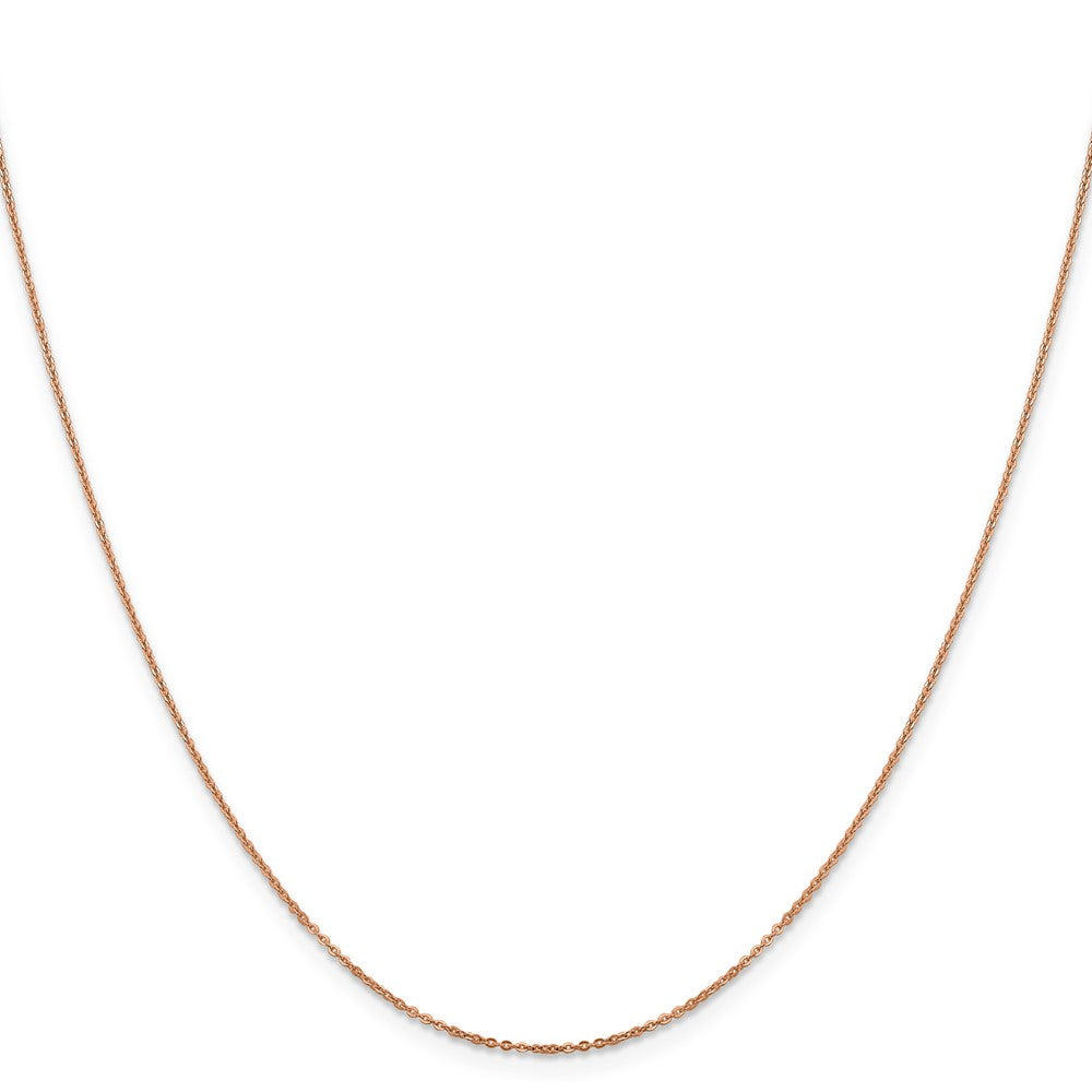 14K Roségold 1.1mm Flach Ankerkette Halskette