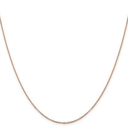 14K Roségold 1.1mm Flach Ankerkette Halskette