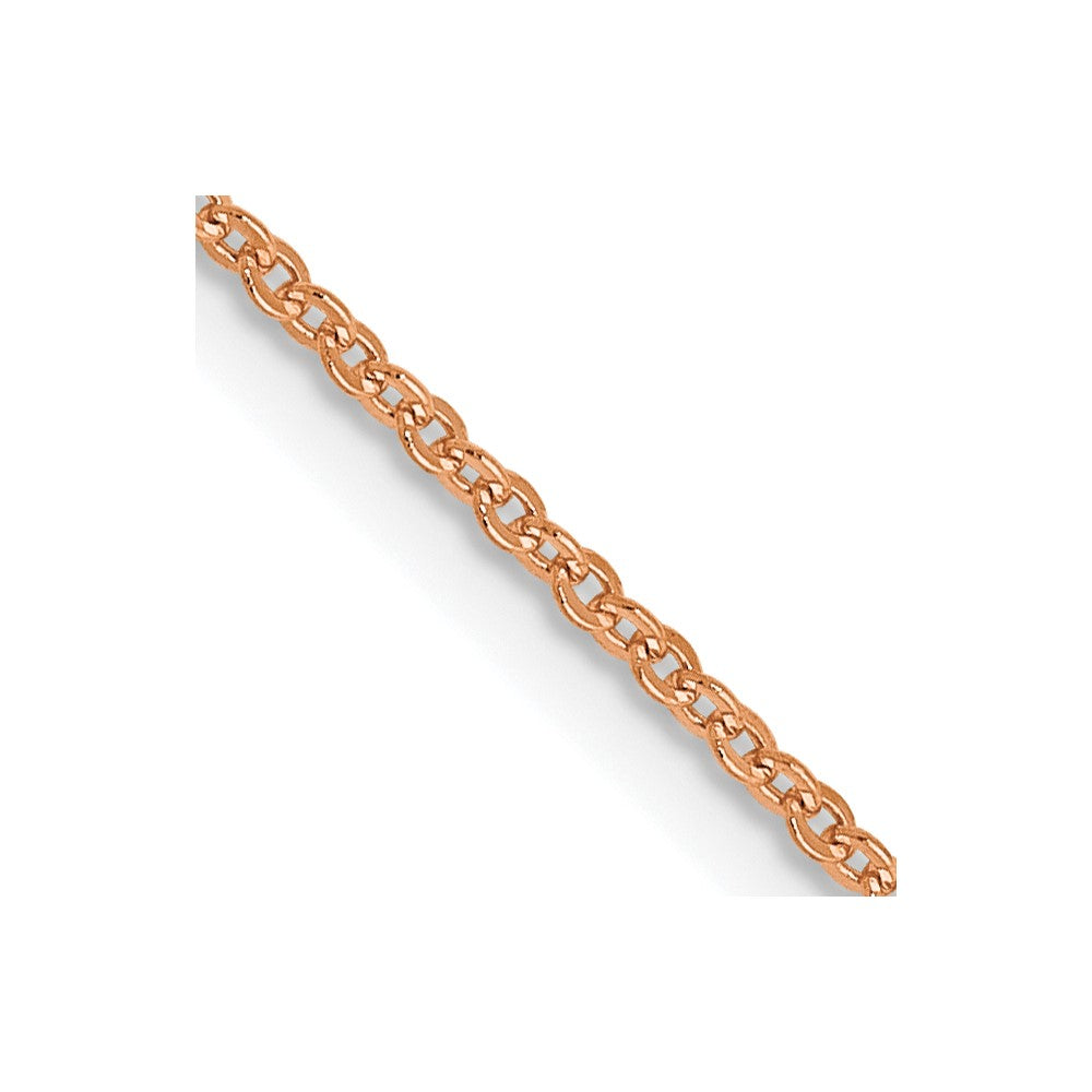 14K Roségold 1.1mm Flach Ankerkette Halskette