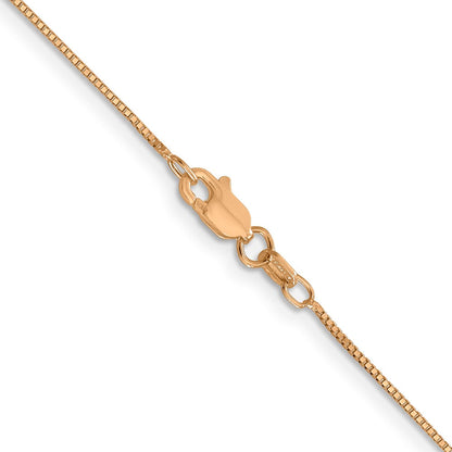 14K Roségold.7mm Venezianer mit Karabinerverschluss Halskette