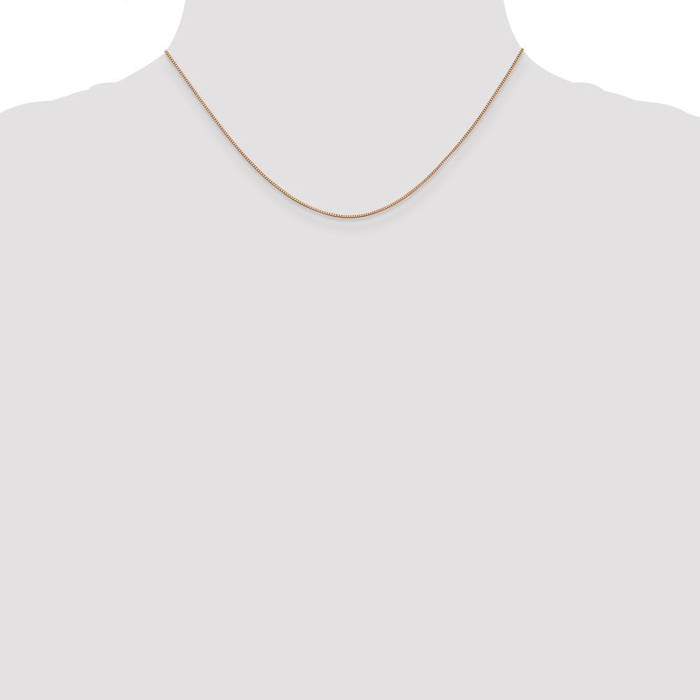 14K Roségold.7mm Venezianer mit Karabinerverschluss Halskette