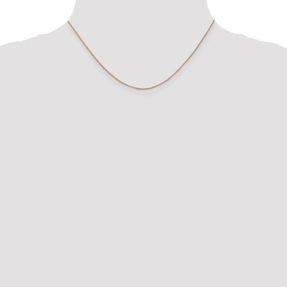 14K Roségold.7mm Venezianer mit Karabinerverschluss Halskette
