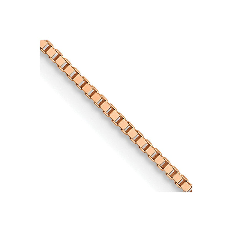 14K Roségold.7mm Venezianer mit Karabinerverschluss Halskette