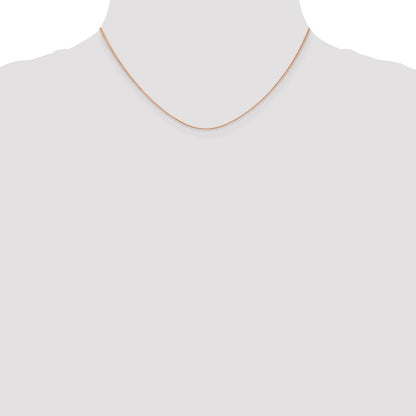 14K Roségold.5mm Baby Venezianer mit Karabinerverschluss Halskette