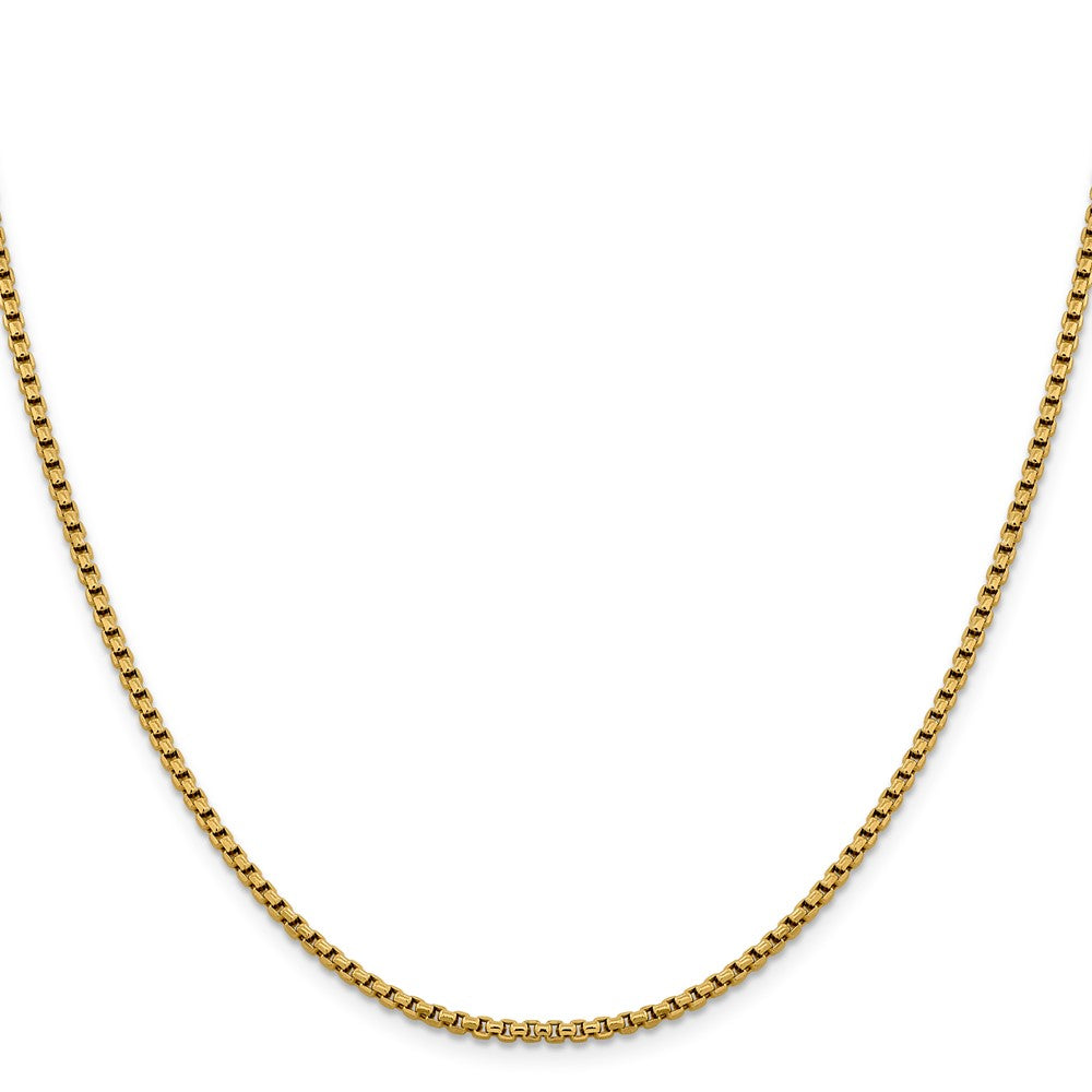 14K 2.4mm Halbmassiv Diamantiert Rund Venezianer Halskette