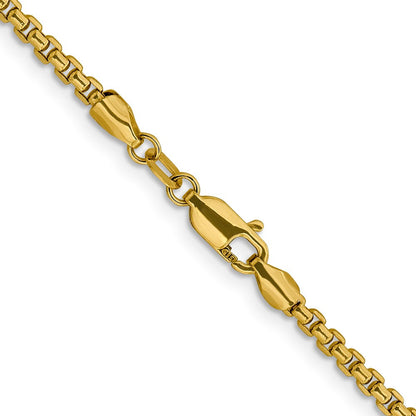 14K 2.4mm Halbmassiv Diamantiert Rund Venezianer Halskette
