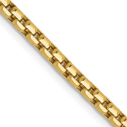 14K 2.4mm Halbmassiv Diamantiert Rund Venezianer Halskette