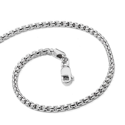 14K Weißgold 2.4mm Halbmassiv Diamantiert Rund Venezianer Halskette