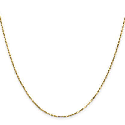 14K 1mm Diamantiert Offen Franco Halskette