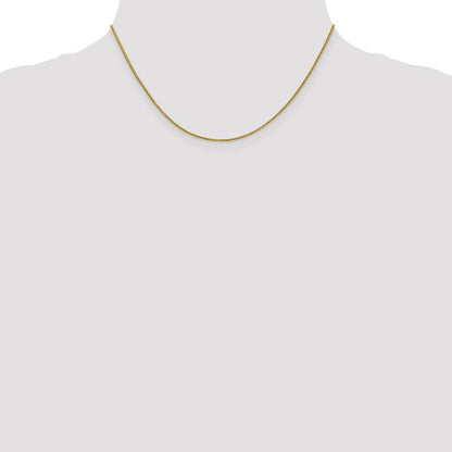 14K 1mm Diamantiert Offen Franco Halskette