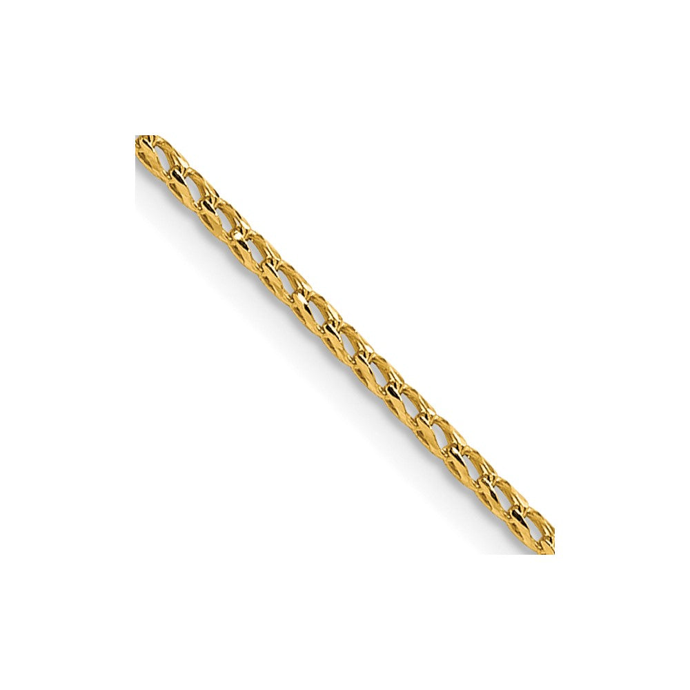 14K 1mm Diamantiert Offen Franco Halskette