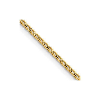14K 1mm Diamantiert Offen Franco Halskette
