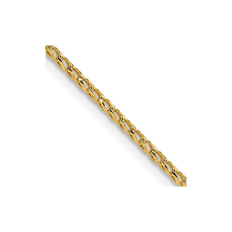 14K 1mm Diamantiert Offen Franco Halskette