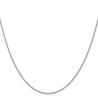 14K Weißgold 1mm Diamantiert Offen Franco Halskette
