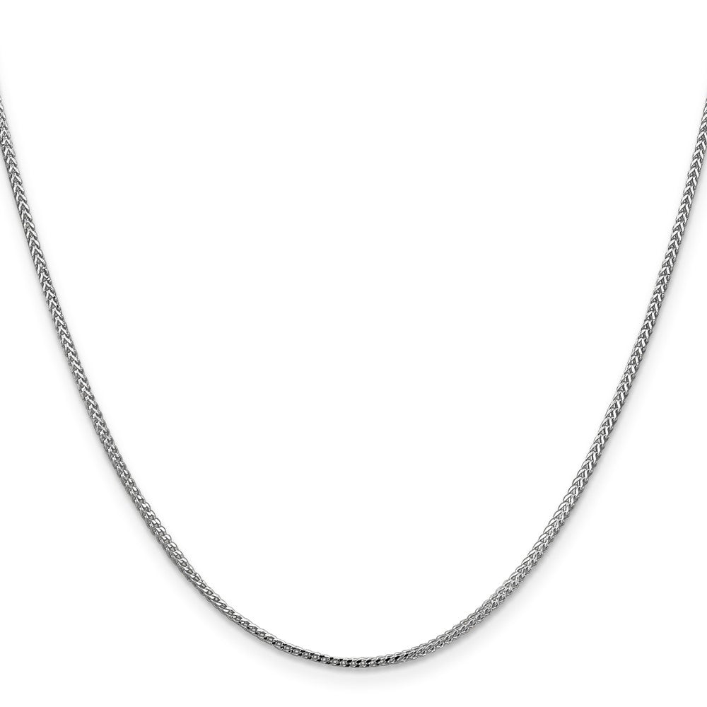 14K Weißgold 1.1mm Franco Halskette