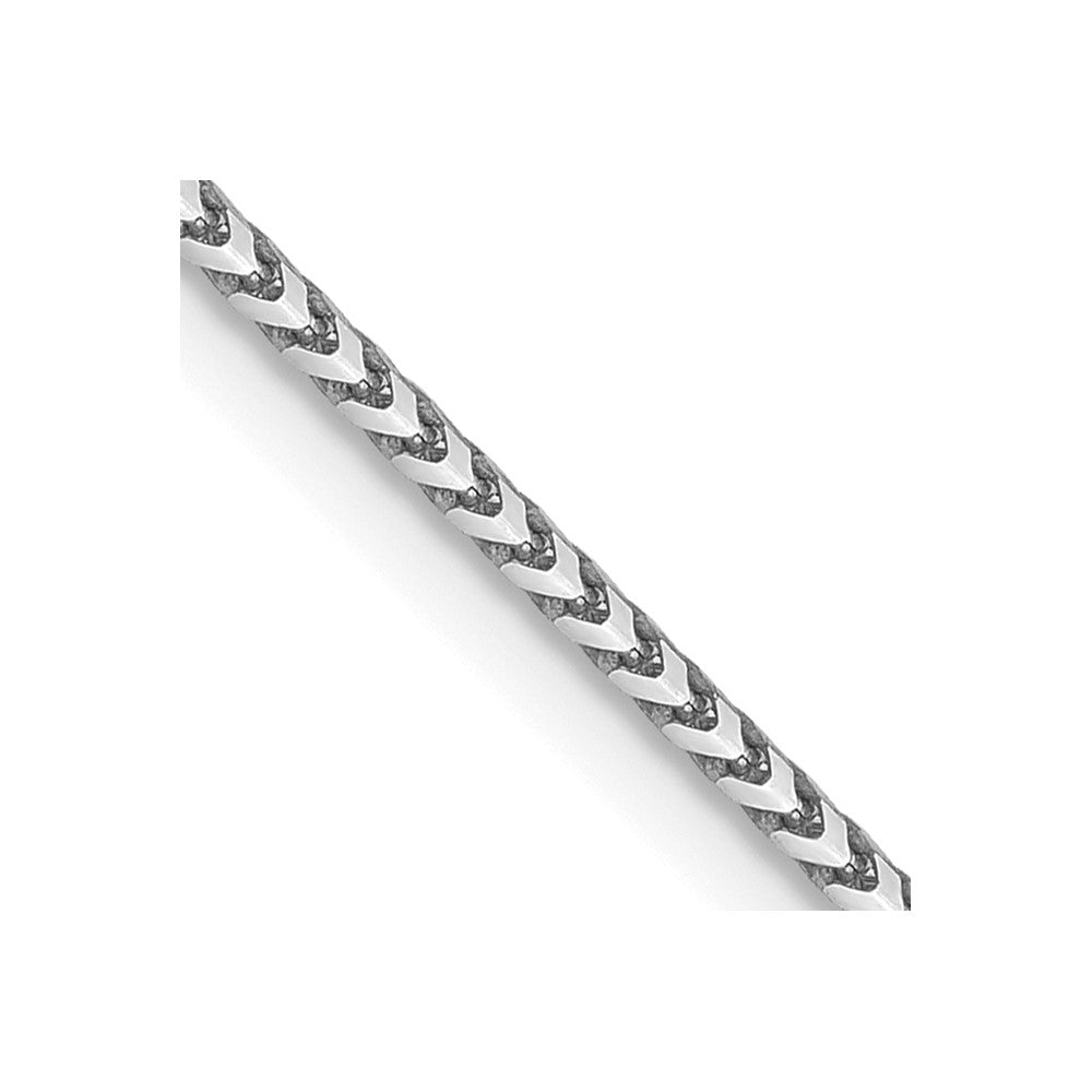 14K Weißgold 1.1mm Franco Halskette